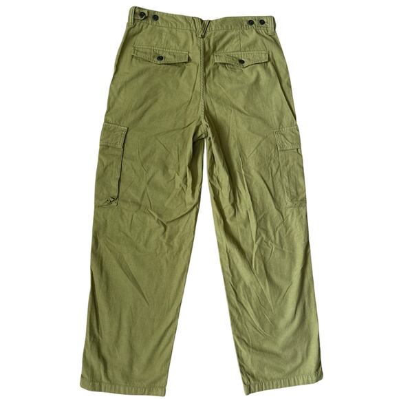 Madewell Garment-Dyed Low-Slung Straight Cargo Pants in Classic Olive Size 27 - Picture 7 of 10